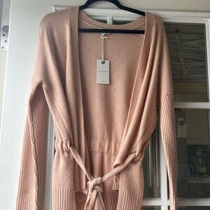 Brand new w/ tags Lucky Brand wrap pale pink sweater